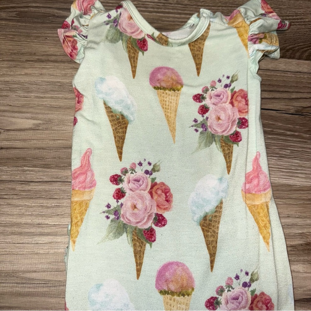 Posh Peanut Sophia Ice Cream Romper 3-6 months bamboo - Picture 2 of 5